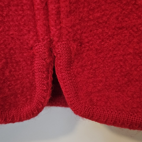 Vintage Tally-Ho Red Button-Up Women's Wool Sweater - Picture 4 of 5